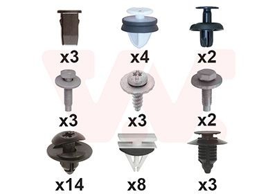 VAN WEZEL Mounting Kit, mud guard 1853796 1853796 VAN WEZEL wing for FORD MAVERICK