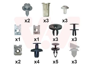 VAN WEZEL Mounting Kit, mud guard 1966796 1966796 VAN WEZEL wing FORD MAVERICK