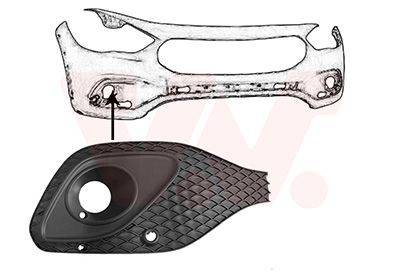 Ventilatora reste, Bampers VAN WEZEL 2960598 VAN WEZEL 2960598: Ventilatora reste bampers Mercedes GLA 2019