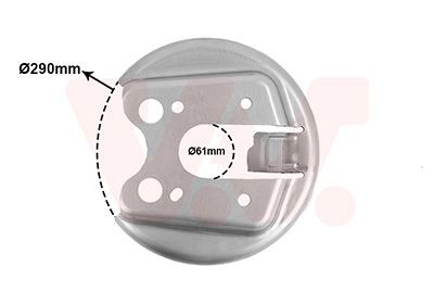 VAN WEZEL Flasque de frein 4084373 4084373 Flasque disque de frein PEUGEOT EXPERT VAN WEZEL