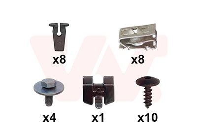 Mounting Kit, mud guard VAN WEZEL 5735796 VAN WEZEL 5735796 VW TOURAN 2018 wing price