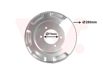 VAN WEZEL Bremseskjold 8244374 Ankerplader VAN WEZEL PICANTO 8244374 billige