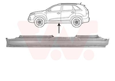 VAN WEZEL Plaat instaprand 8385103 8385103 VAN WEZEL Sideskirts Kia SL prijs