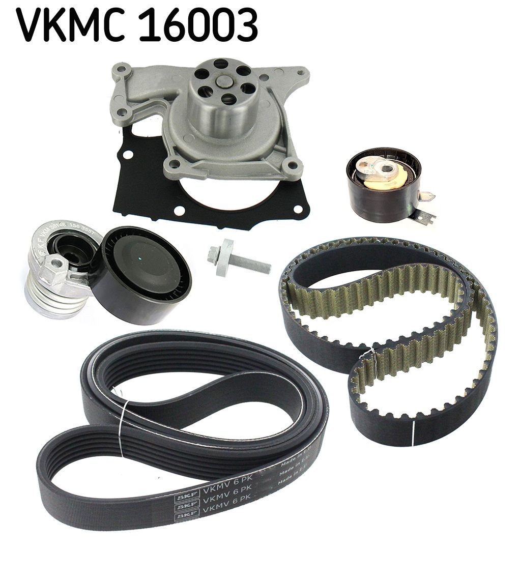 SKF Tandremssæt med vandpumpe VKMC 16003 VKMC 16003 Tandremssæt MERCEDES-BENZ T2 SKF