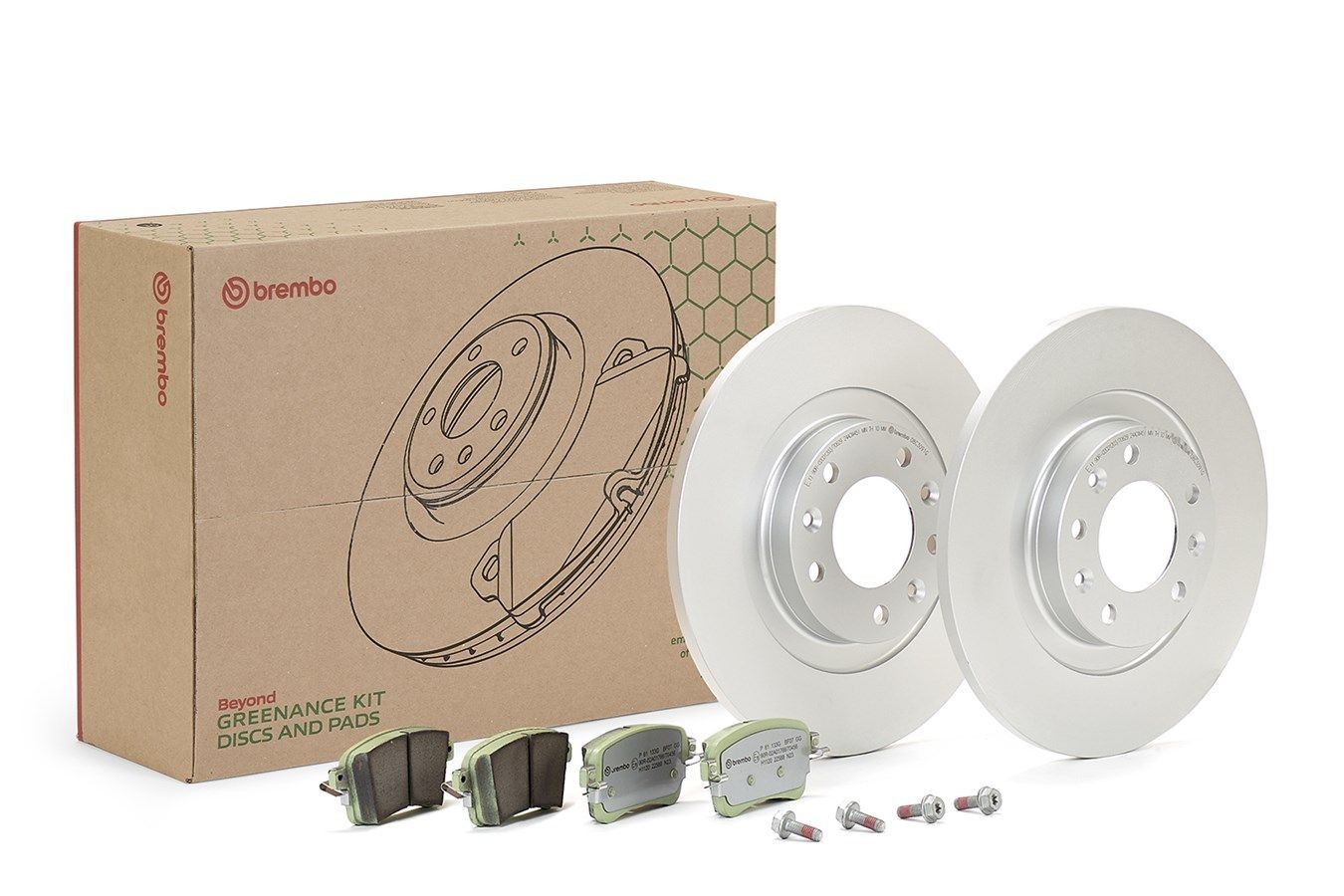 BREMBO Bremseskiver og klodser KT 10 050 BREMBO KT10050 Bremseklodser og skiver Saab 95 originale