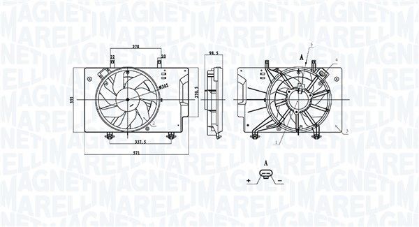 MAGNETI MARELLI Radiaatori ventilaator 069422898010 069422898010 Radiaatori ventilaator MAGNETI MARELLI FORD FOCUS