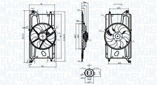 MAGNETI MARELLI Radiatora ventilators 069422900010 Radiatora ventilators MAGNETI MARELLI Ford GRANADA 069422900010