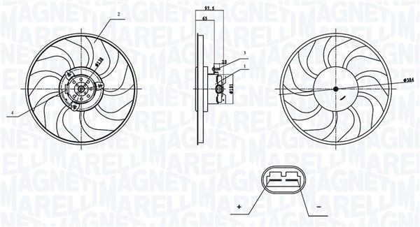 MAGNETI MARELLI Radiatora ventilators 069422903010 Radiatora ventilators MAGNETI MARELLI Renault 5 069422903010