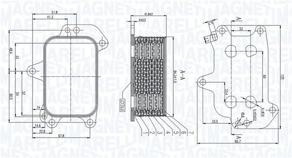 MAGNETI MARELLI Oljekylare 350300005100 CITROЁN oljekyl MAGNETI MARELLI 350300005100