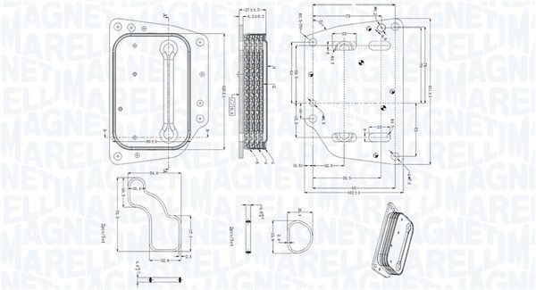 MAGNETI MARELLI Moottoriöljyn jäähdytin 350300005400 MAGNETI MARELLI 350300005400 Fiat Tipo 356 öljynjäähdytin vaihto hinta