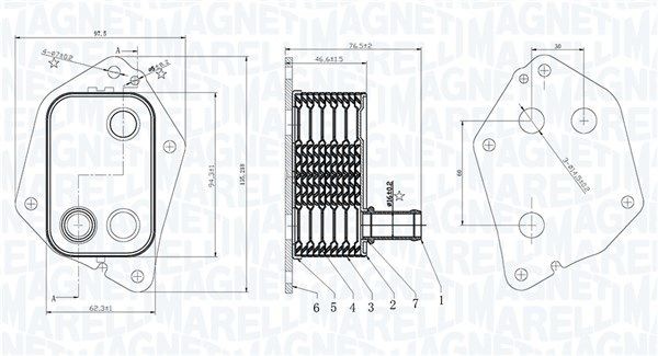 MAGNETI MARELLI Chladič motorového oleja 350300006000 350300006000 Olejový chladič HYUNDAI i30 MAGNETI MARELLI