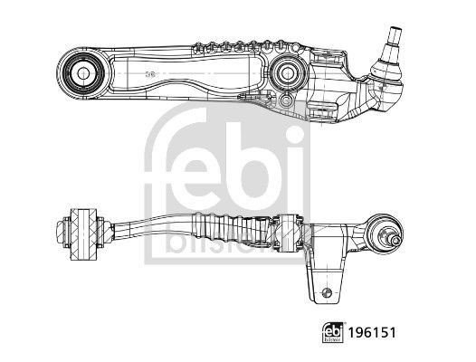 FEBI BILSTEIN Bras de suspension 196151 FEBI BILSTEIN 196151 Triangle de suspension Range Rover Velar L560 pas cher