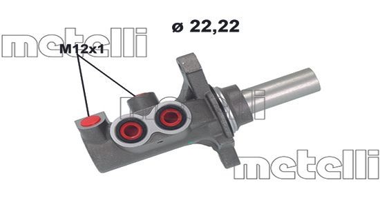 METELLI Jarrupääsylinteri 05-1268 KIA CEE'D jarrupääsylinteri METELLI 05-1268