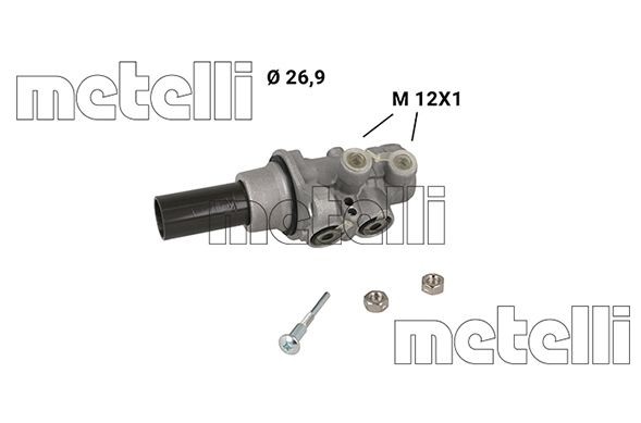 Κεντρική αντλία φρένων METELLI 05-1281 METELLI 05-1281: Αντλια φρενων BMW Σειρά 6 2006