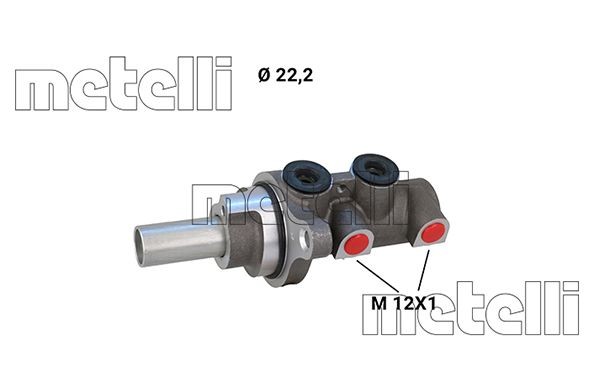 METELLI Hoofdremcilinder 05-1288 05-1288 Hoofdremcilinder HYUNDAI ACCENT METELLI