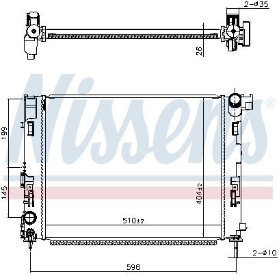 NISSENS Radiateur du moteur 607086 NISSENS 607086 Radiateur moteur Captur II prix