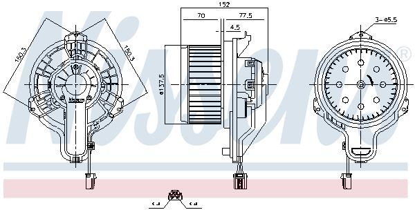 Vnútorný ventilátor NISSENS 87867 NISSENS 87867 Ventilátor kúrenia FORD KUGA 2023
