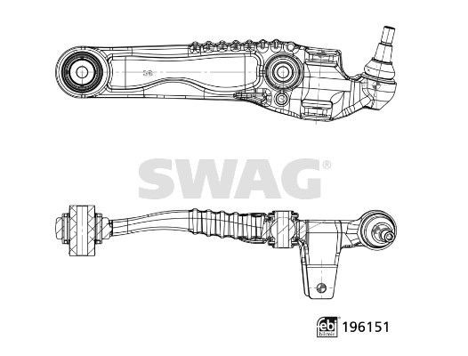 Draagarm SWAG 33 11 2019 SWAG 33 11 2019 Draagarmen achter en vóór Land Rover RANGE ROVER VELAR 2019