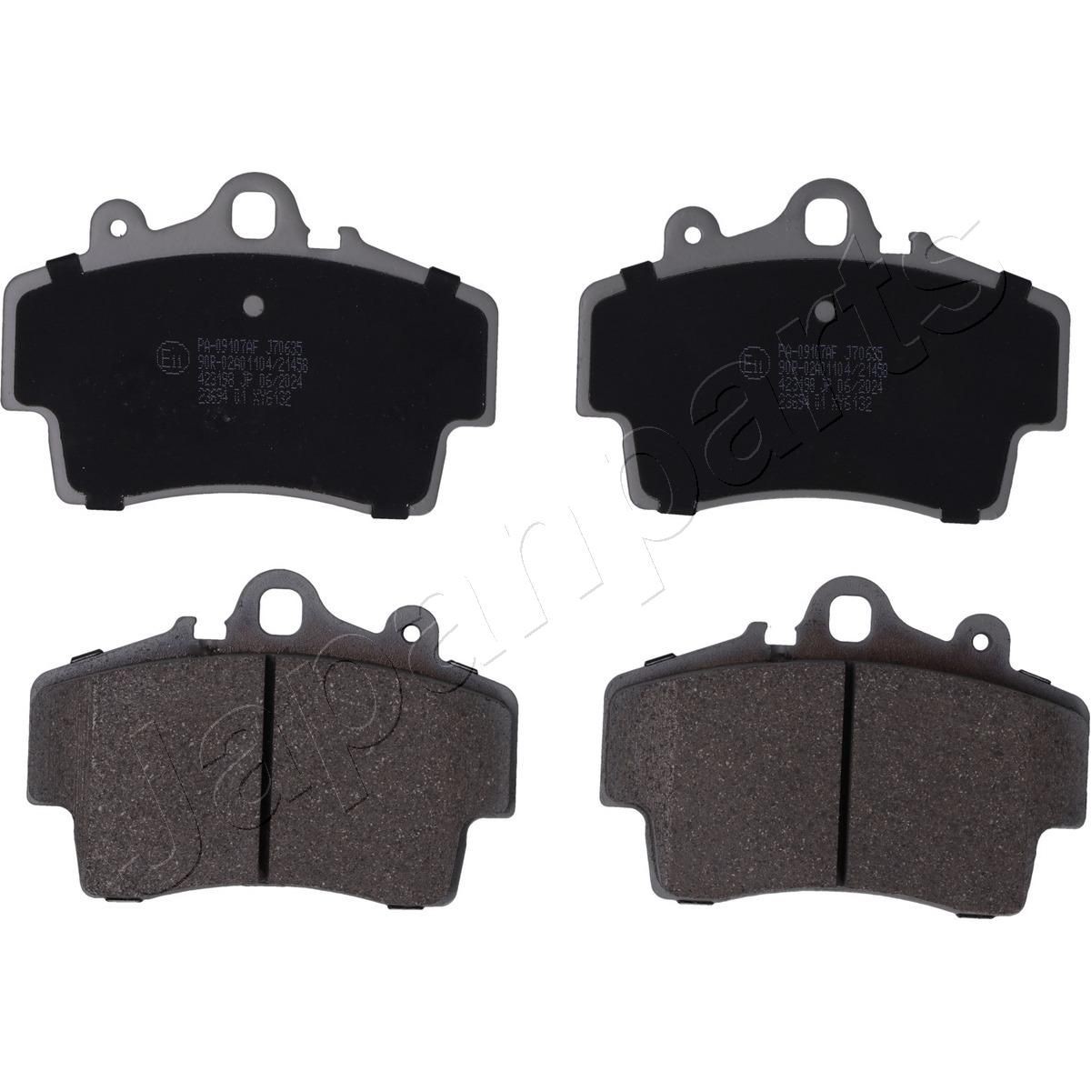 JAPANPARTS Remblokken PA-09107AF Remblokkenset voor schijfrem PORSCHE JAPANPARTS PA-09107AF