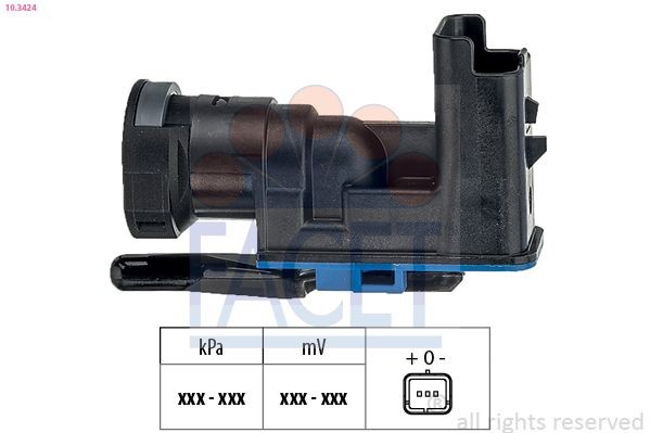 FACET Sensor de pressão, servo-freio 10.3424 FACET 10.3424 Servofreio a vacuo Movano B Camião de plataforma / Chassis (X62) preço