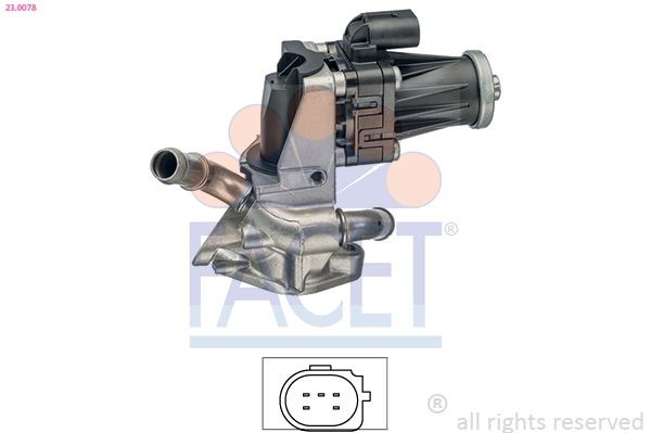 FACET AGR - Ventil 23.0078 AGR modul FACET Ford FIESTA 23.0078
