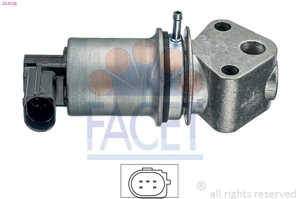 FACET AGR - Ventil 23.0128 23.0128 EGR ventil FACET FIAT QUBO