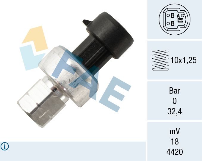 Tryckgivare till AC FAE 15802 FAE 15802: AC tryckgivare Renault MODUS 2011