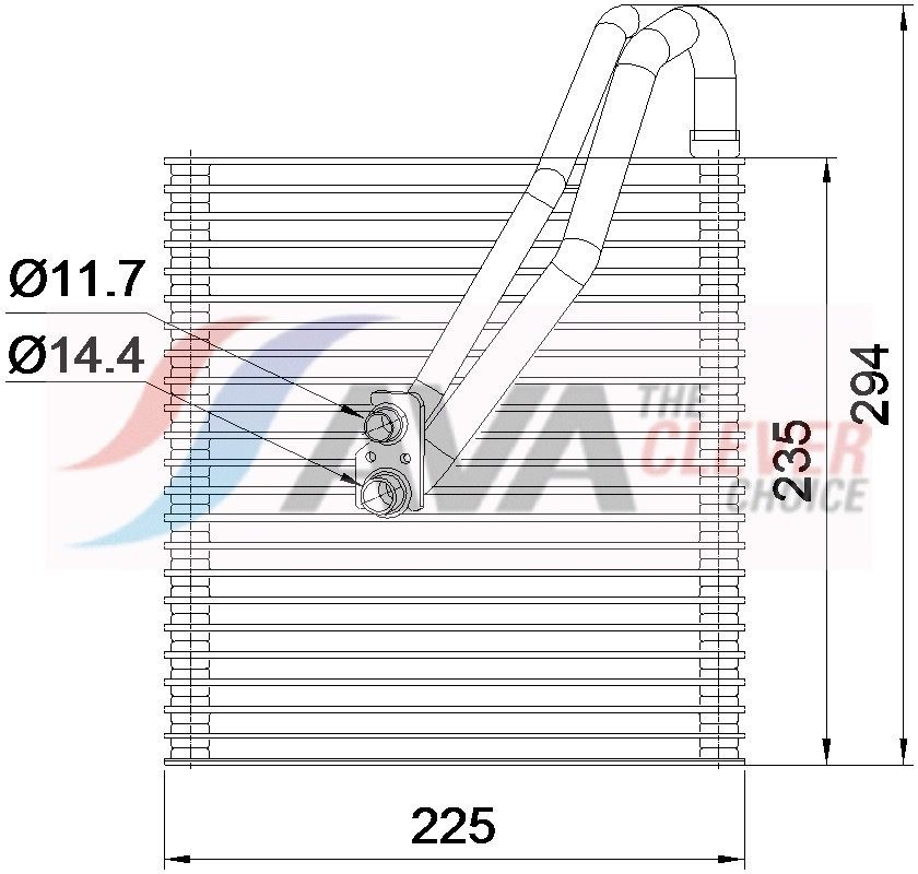 AVA COOLING SYSTEMS Évaporateur de climatisation BWV665 Evaporateur de climatisation MINI AVA COOLING SYSTEMS BWV665