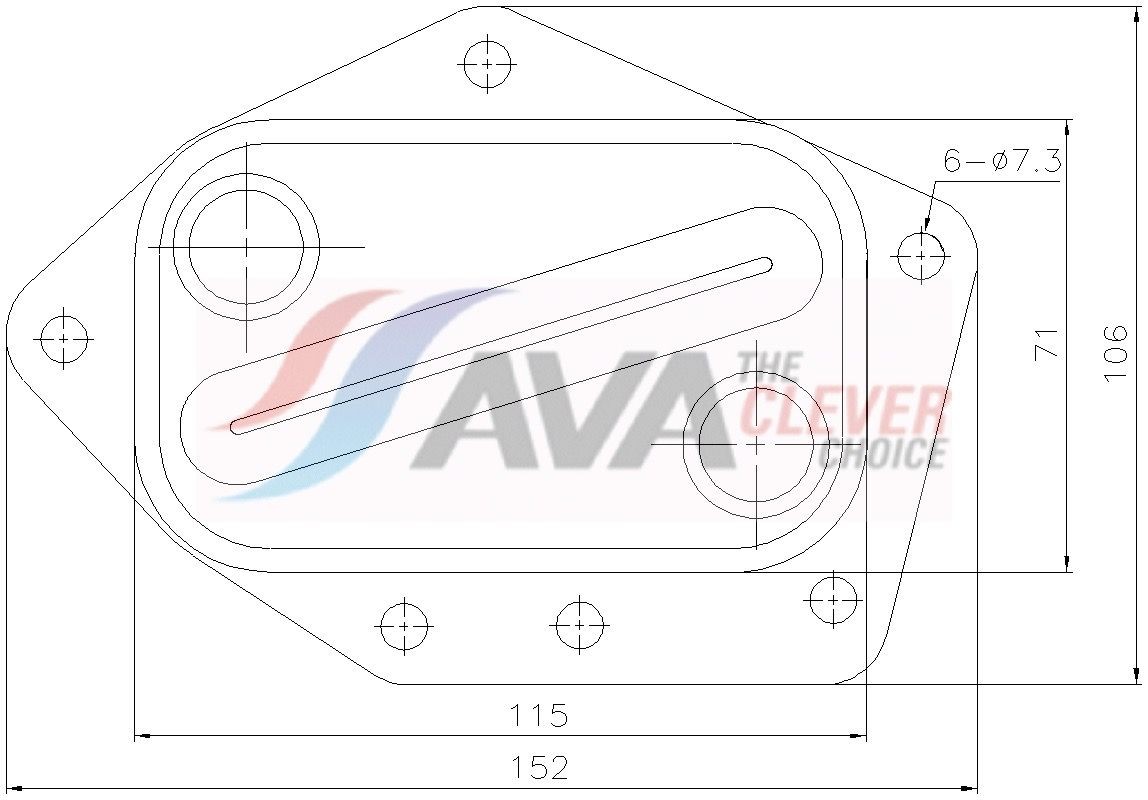 AVA COOLING SYSTEMS Ölkühler FT3492 FT3492 AVA COOLING SYSTEMS ABARTH Ölkühler