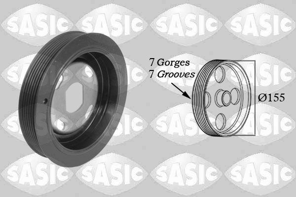 SASIC Τροχαλία ιμάντα, στροφαλοφόρος άξονας 2150078 SASIC 2150078 Τροχαλία στροφάλου Renault Grand Scenic 4 τιμες