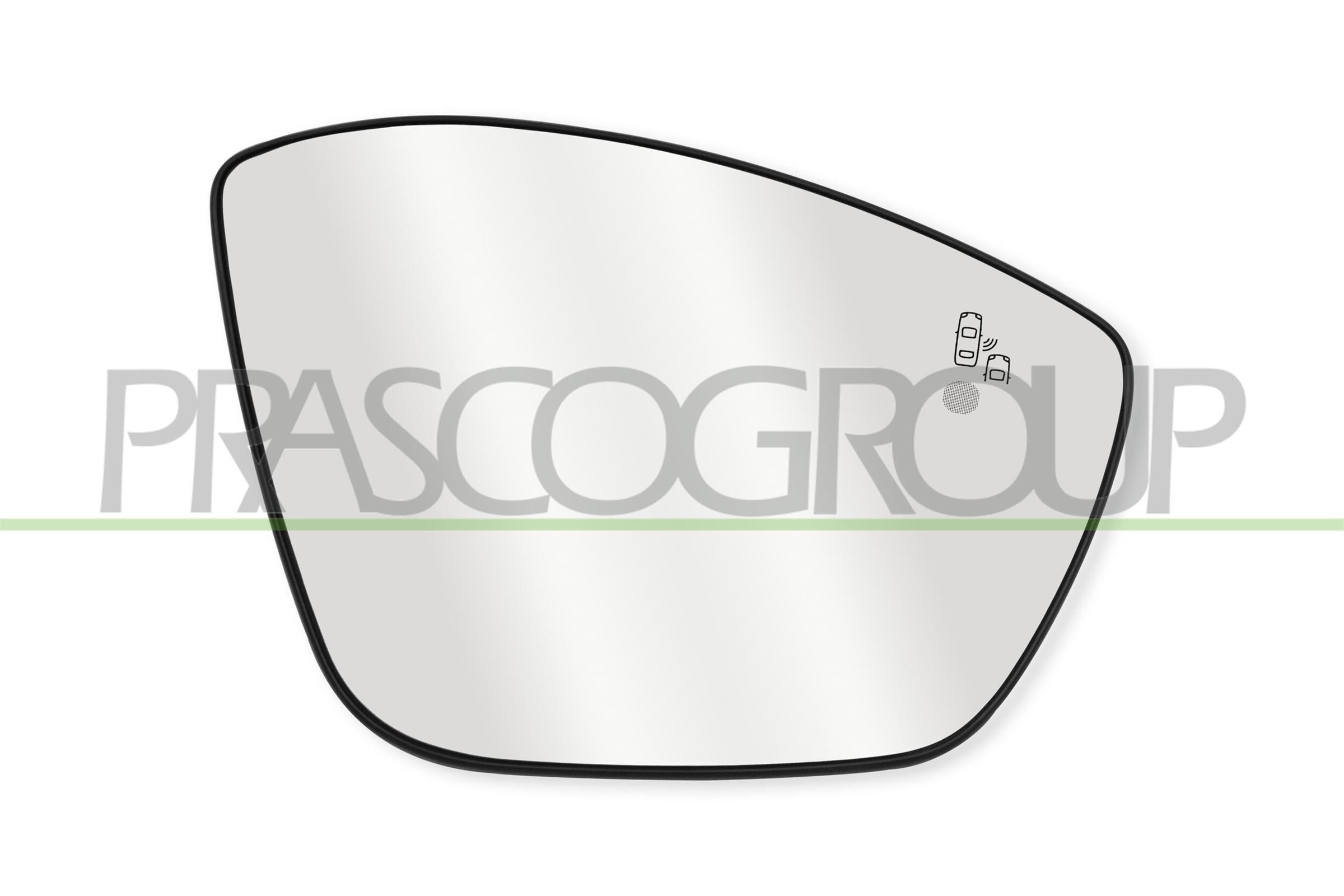 Speilglass, ytterspeil PRASCO OP7037523 PRASCO OP7037523: Sidespeilglass Peugeot 508 2020