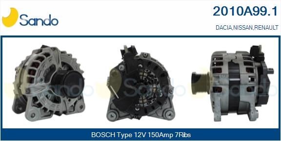 SANDO Alternator 2010A99.1 RENAULT MEGANE SANDO alternator 2010A991