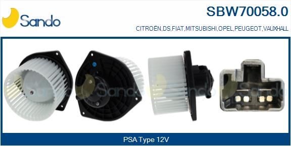 SANDO Kabineblæser SBW70058.0 SANDO SBW70058.0 Citroen C Crosser Kabineblæser pris
