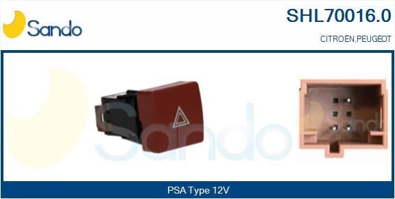 SANDO Interruptor piscas de emergência SHL70016.0 SANDO SHL70016.0 Interruptor piscas de emergência Peugeot 406 Carrinha preço