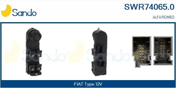 SANDO Brytare, fönsterhiss SWR74065.0 SANDO SWR74065.0 Elhiss strömställare SEAT ATECA original