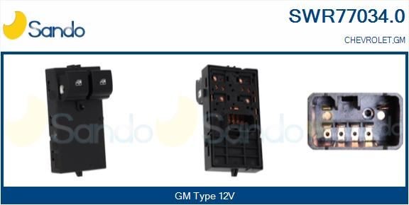 SANDO Kontakt, rudehejs SWR77034.0 Elrudekontakt SANDO CHEVROLET SWR77034.0