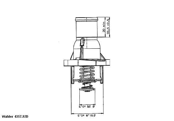 WAHLER Kühlwasserthermostat 4357.92D 4357.92D Thermostat WAHLER CUPRA FORMENTOR