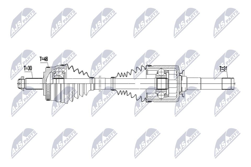 Drivaksel NTY NPW-LR-055 NTY NPW-LR-055: Drivaksel Land Rover RANGE ROVER 2003