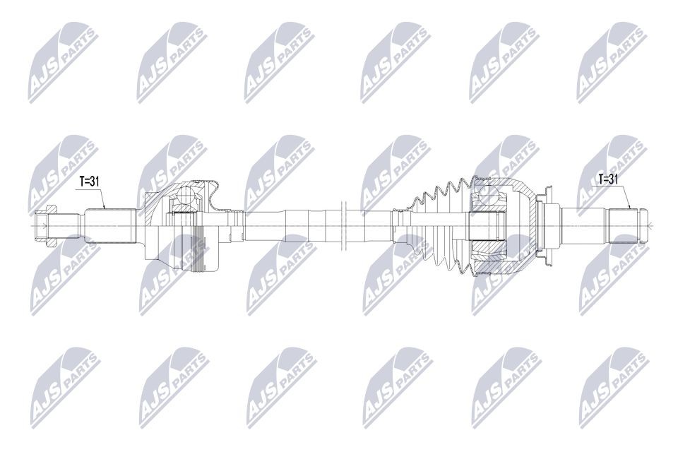 NTY Drivaksel NPW-LR-059 NTY NPW-LR-059 originale Drivaksel XF Sedan (X260) hva koster
