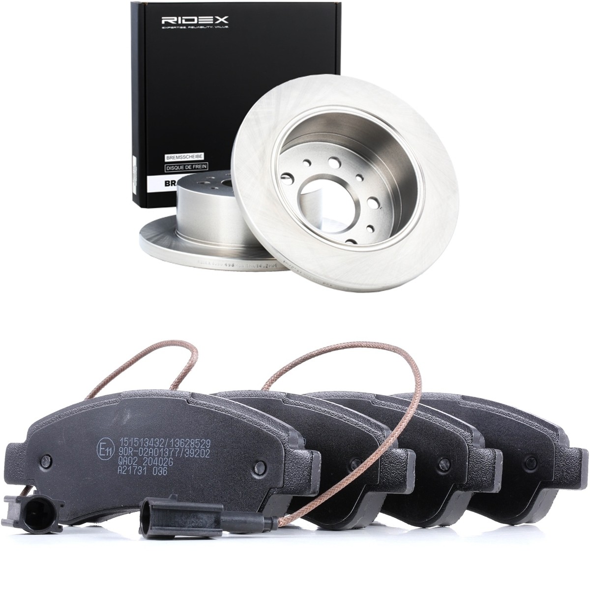 RIDEX Bremseskiver og klodser 3405B3391 3405B3391 Bremsesæt RIDEX PEUGEOT 4007