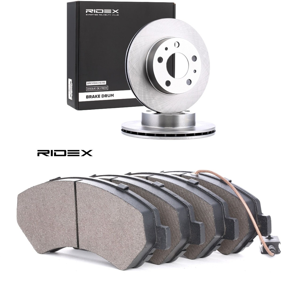 RIDEX Bremseskiver og -klosser 3405B3397 Bremsesett RIDEX SEICENTO 3405B3397 billige