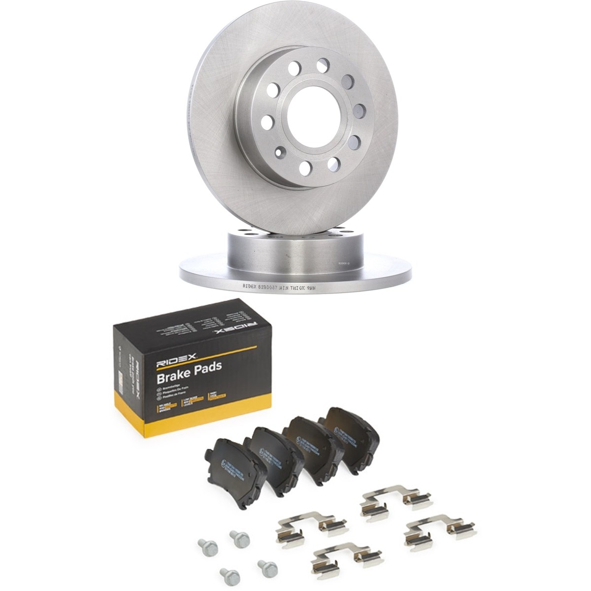 RIDEX Bremseskiver og -klosser 3405B3398 3405B3398 Bremsesett VW TOUAREG RIDEX