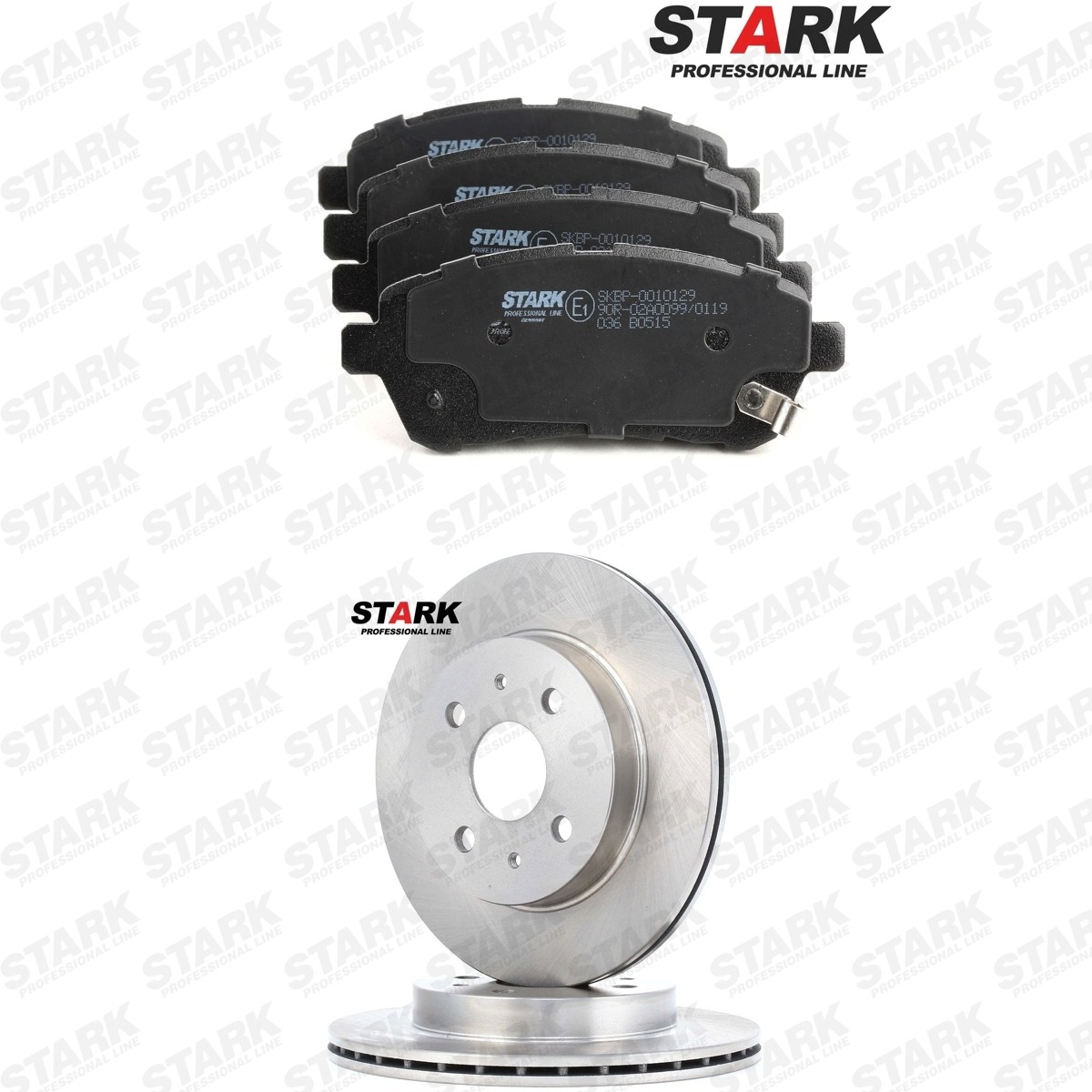 STARK Bremžu komplekts, Disku bremzes SKBK-10993410 SKBK-10993410 Bremžu komplekts SUBARU Brat / MV STARK