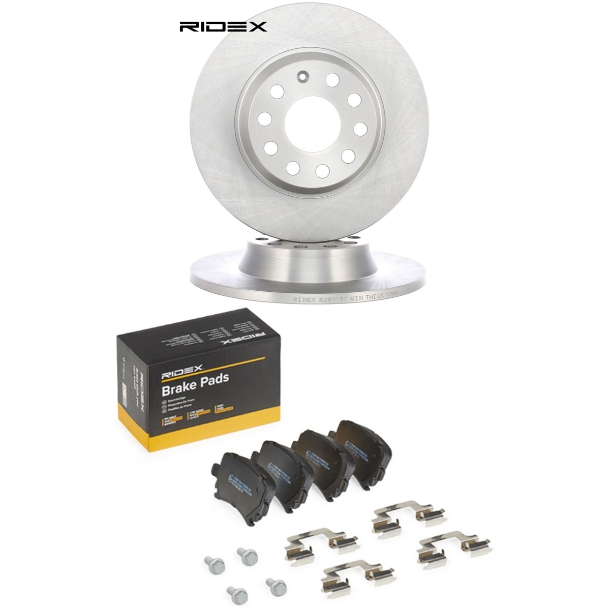 RIDEX Bremseskiver og klodser 3405B3413 3405B3413 Bremseskiver og klodser AUDI QUATTRO RIDEX