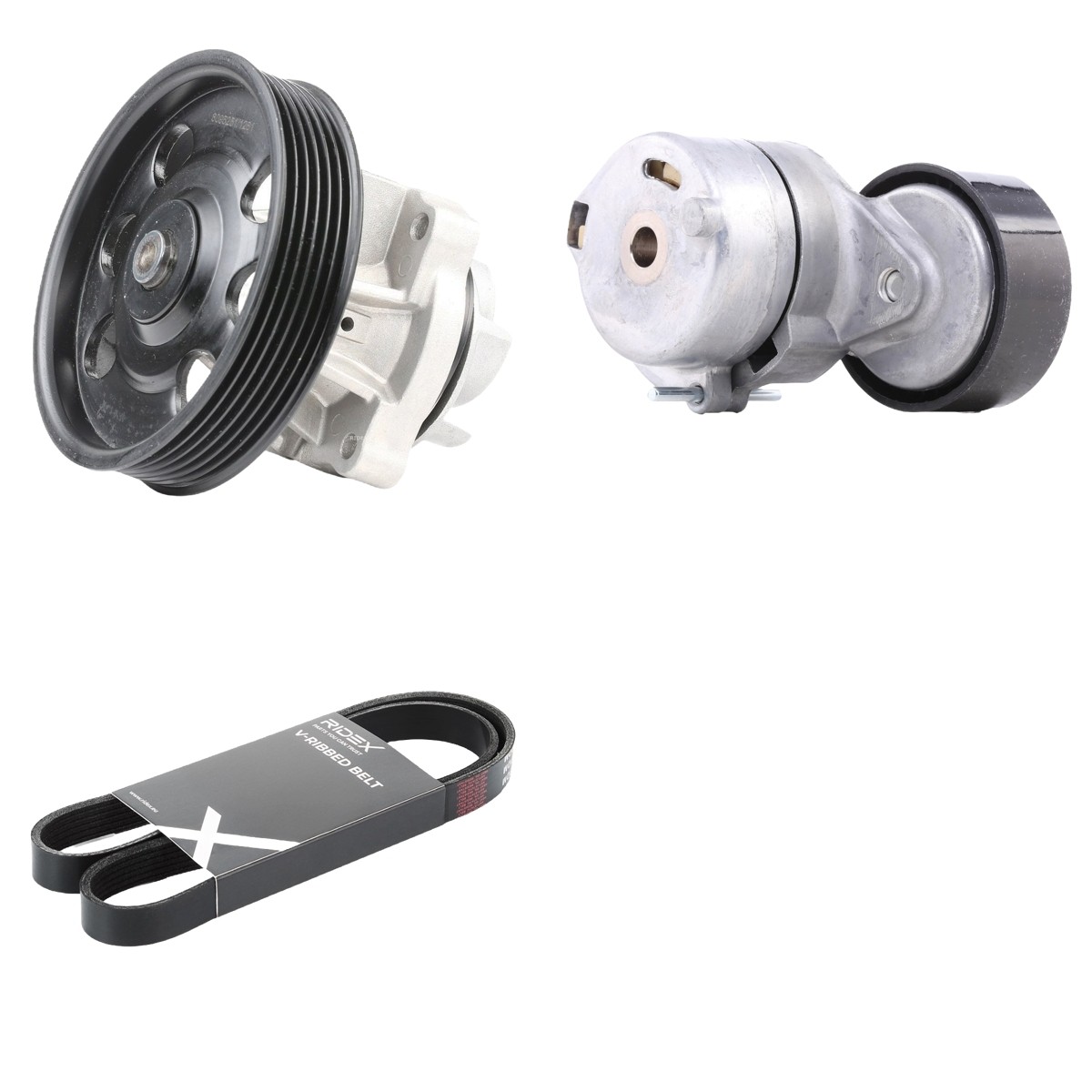 RIDEX Pompa acqua + Kit cinghia Poly V 4172P0133 4172P0133 costo Kit cinghie poly-v OPEL COMBO RIDEX