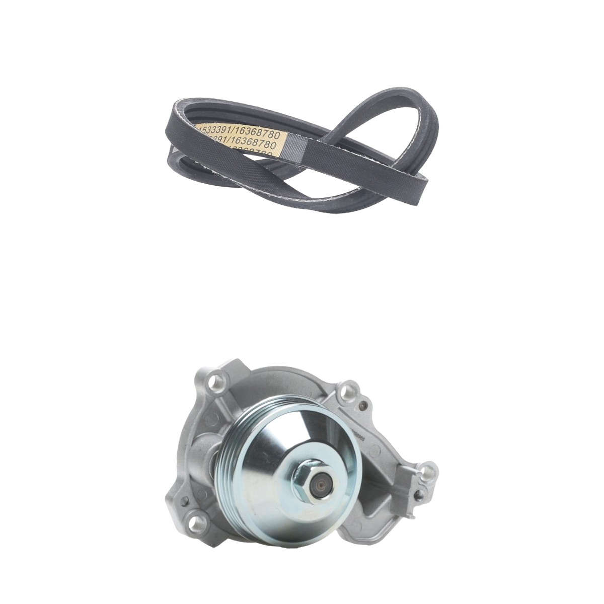 RIDEX Water Pump + V-Ribbed Belt Kit 4172P0136 CITROЁN C3 RIDEX poly v-belt kit 4172P0136
