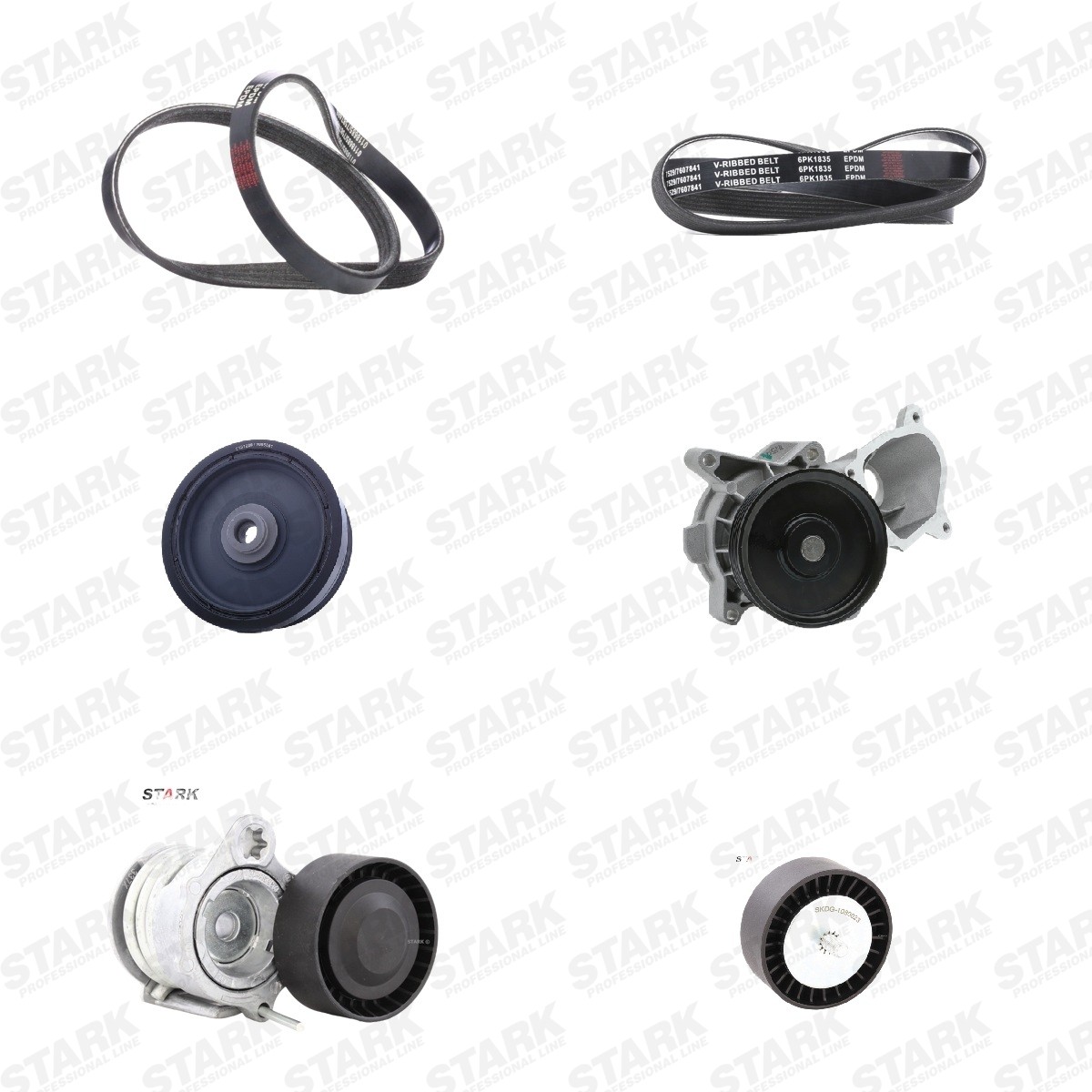 STARK Waterpomp + Multi V-riemset SKPRB-51660156 SKPRB-51660156 Multiriem set STARK TOYOTA RAV 4