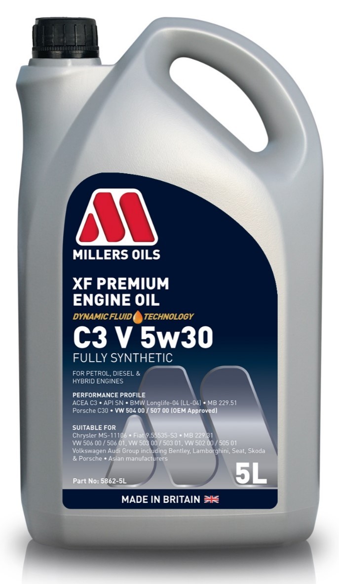 Huile moteur MILLERS OILS 5862-5 MILLERS OILS XF Premium, C3 V 5862-5: Huile pour moteur Seat ALTEA 2022