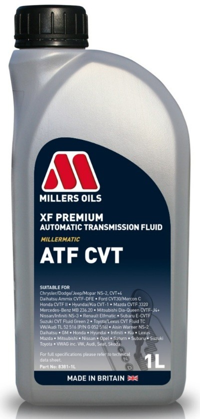 MILLERS OILS Automatikgetriebeöl (ATF) 8381-1 MILLERS OILS XF Premium ATF CVT 8381-1 Automatikgetriebeöl NISSAN PULSAR Kosten