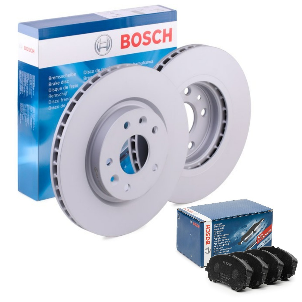 BOSCH Bromssats, skivbroms BSH3405N0168 BOSCH BSH3405N0168 Bromsskivor och bromsbelägg MERCEDES-BENZ SPRINTER original